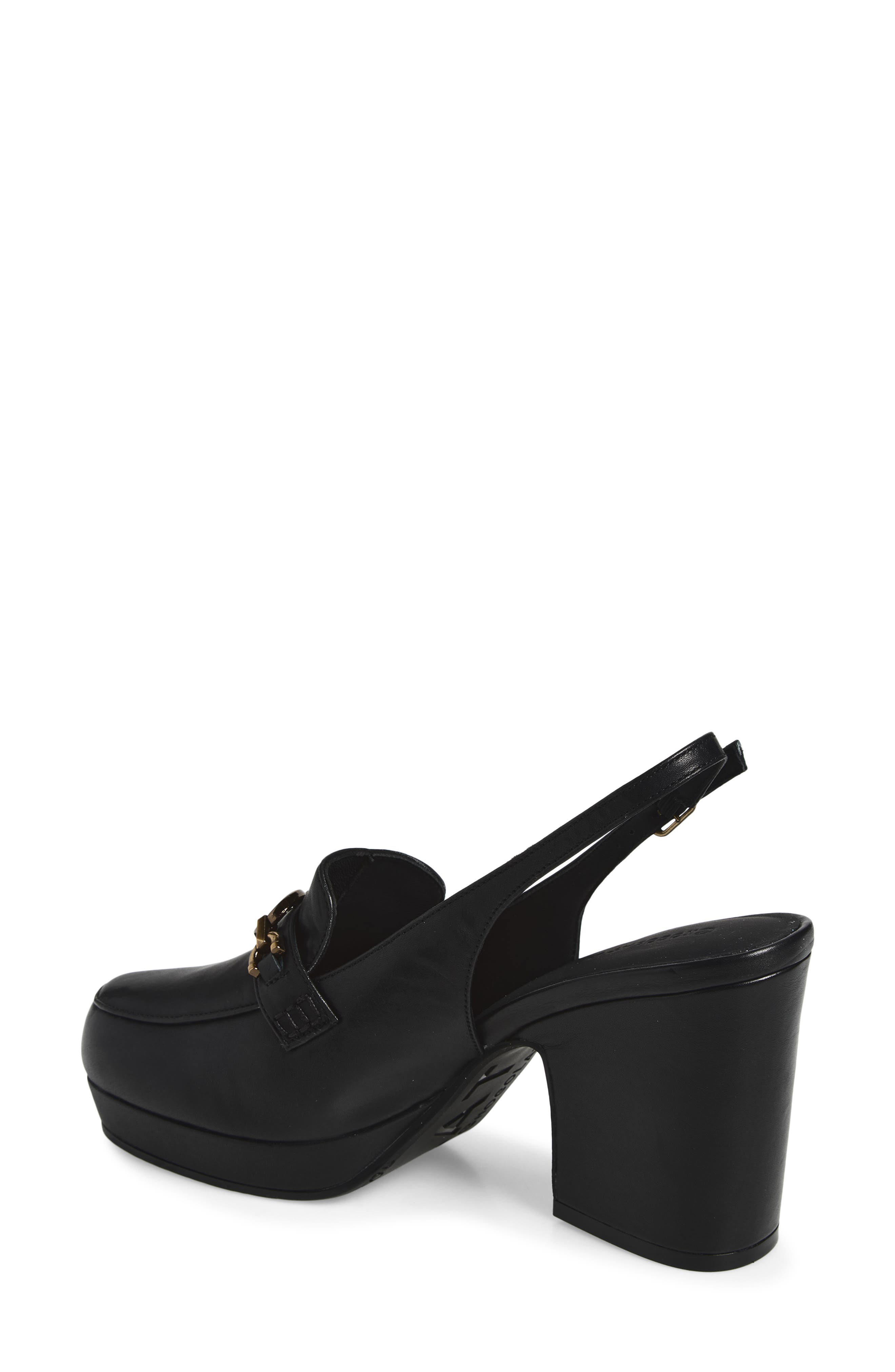 Indee Leather Slingback Pump, Alternate, color, BLACK LEATHER