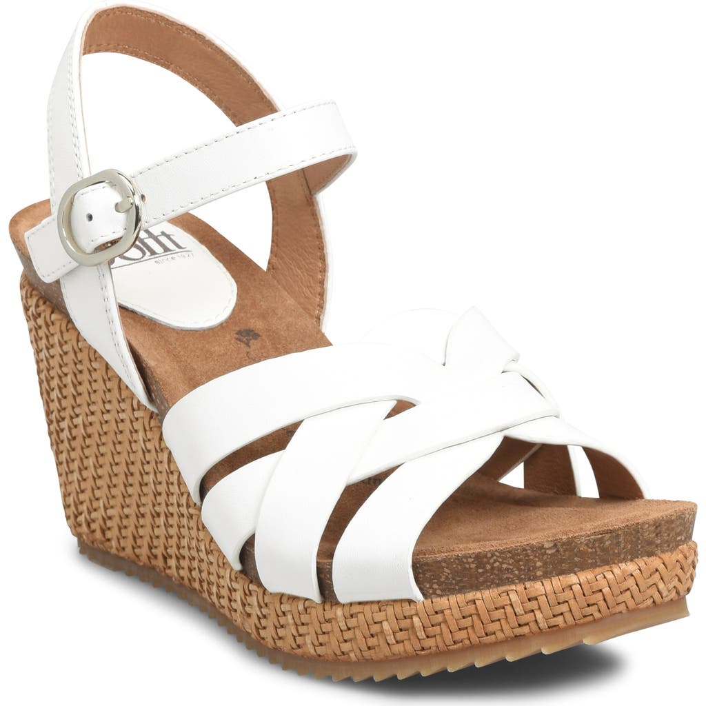 Söfft Carlana Wedge Sandal In White
