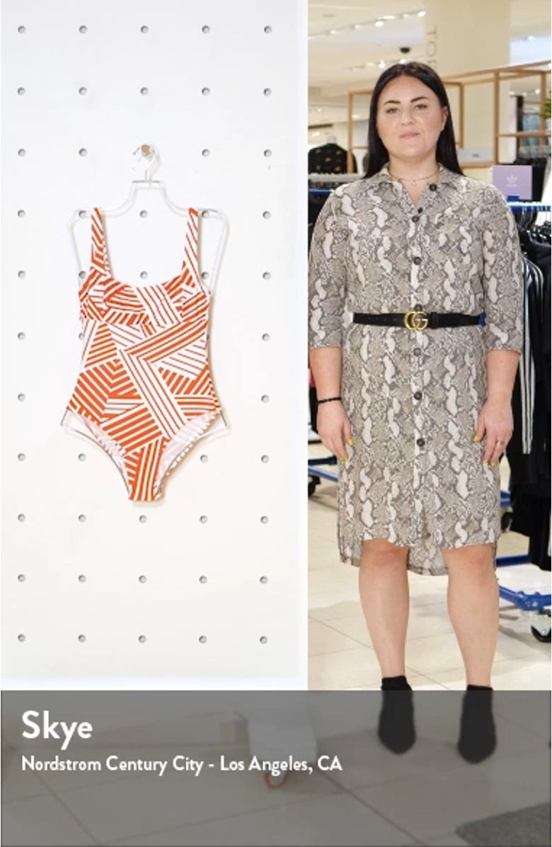 Square Neck Underwire One-Piece Swimsuit, sales video thumbnail