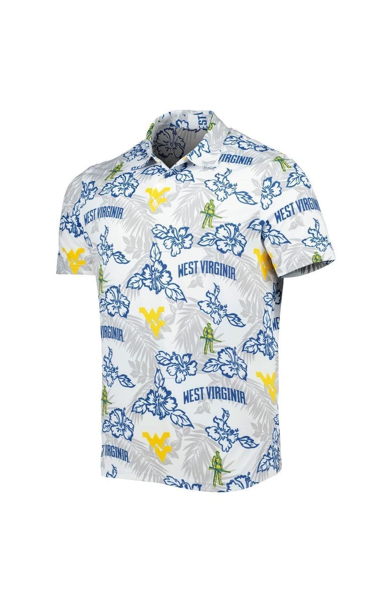 Reyn Spooner Men's Reyn Spooner White West Virginia Mountaineers Performance Polo, Alternate, color, 