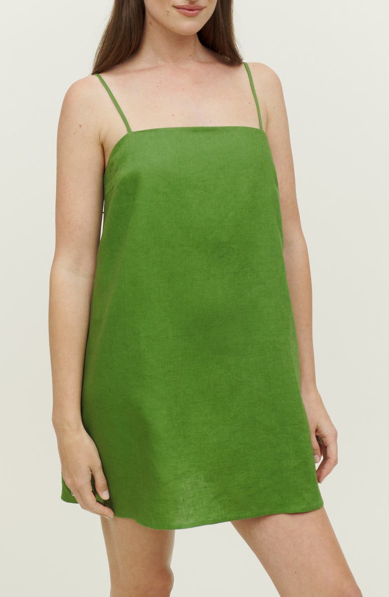 Reformation Aubree Linen Minidress, Alternate, color, 