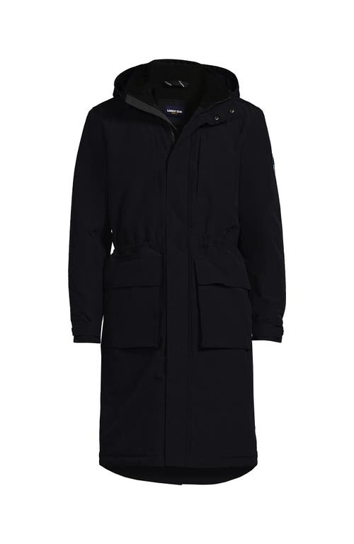 Lands' End Squall Waterproof Insulated Winter Stadium Coat In Black