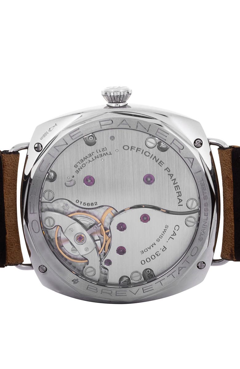 Watchfinder & Co. Panerai Preowned 2013 Radiomir Manual Leather Strap Watch, 47mm, Alternate, color, 