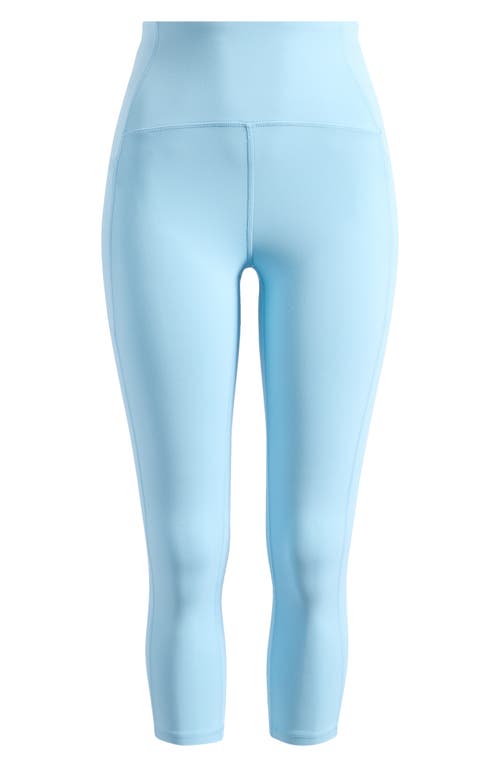 Zella Studio Luxe High Waist Pocket Crop Leggings In Blue Sky