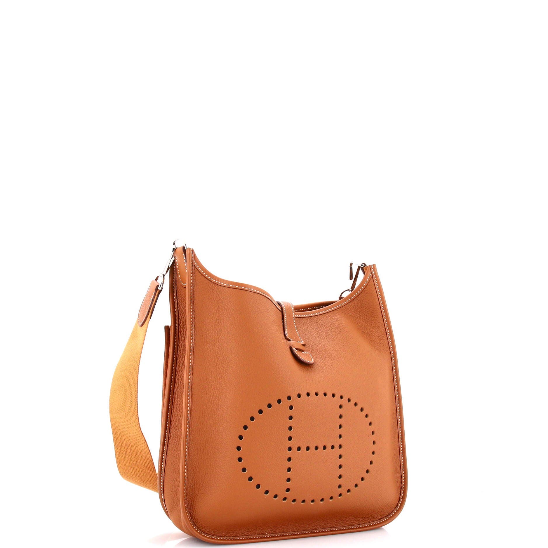 Pre-Owned Hermes Evelyne Bag Gen III Clemence PM, Alternate, color, Gold