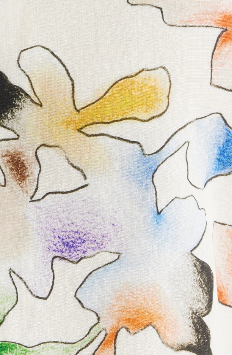 PS Paul Smith Casual Fit Floral Short Sleeve Button-Up Shirt, Alternate, color, White