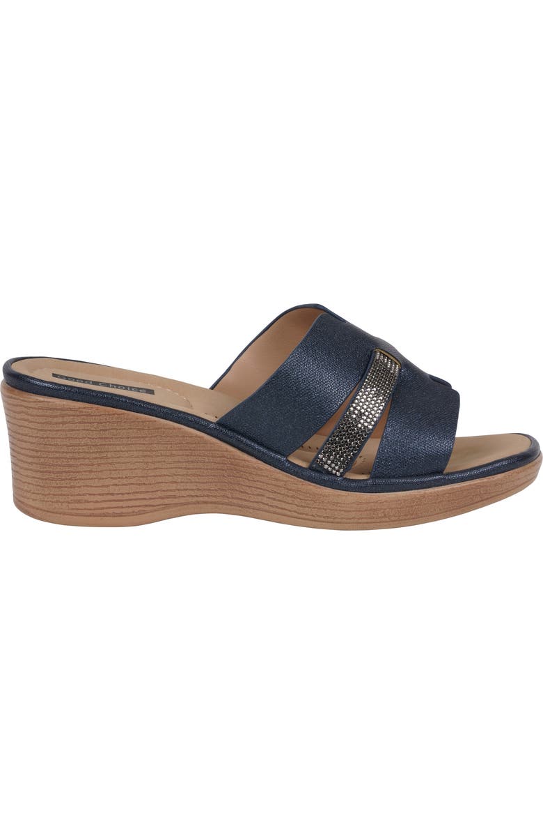 GC SHOES Francis Wedge Sandal, Alternate, color, Navy