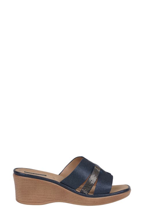 Gc Shoes Francis Wedge Sandal In Navy