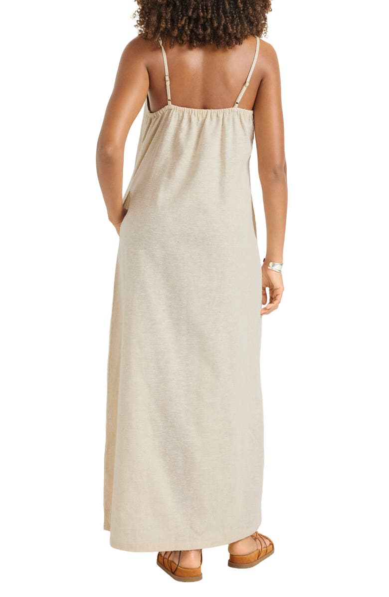 Vitamin A<sup>®</sup> Rhea Organic Cotton & Linen Blend Cover-Up Maxi Sundress, Alternate, color, Natural