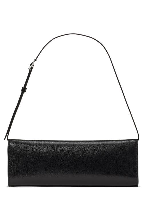 Kate Spade New York Mini Deco Soft Glazed Leather Shoulder Bag In Black