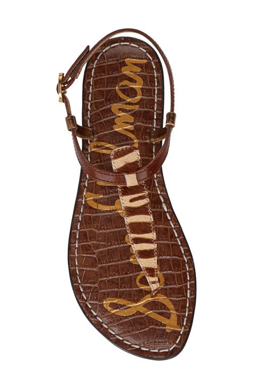 Sam Edelman Gigi Thong Sandal Beechwood Multi Leather In Beechwood Multi Calf Hair