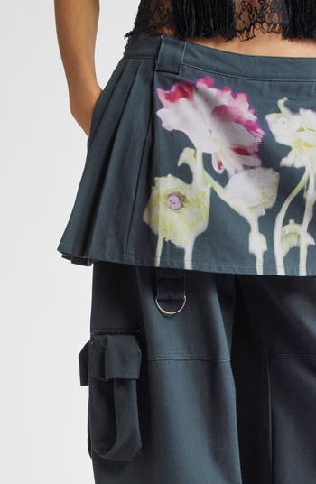 Collina Strada Lawn Plaid Skirt Overlay Cargo Pants | Nordstrom