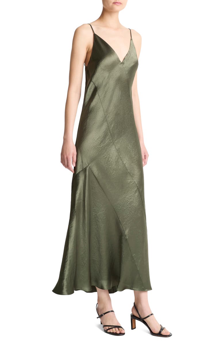 Vince Panelled Bias Cut Satin Slipdress, Alternate, color, 