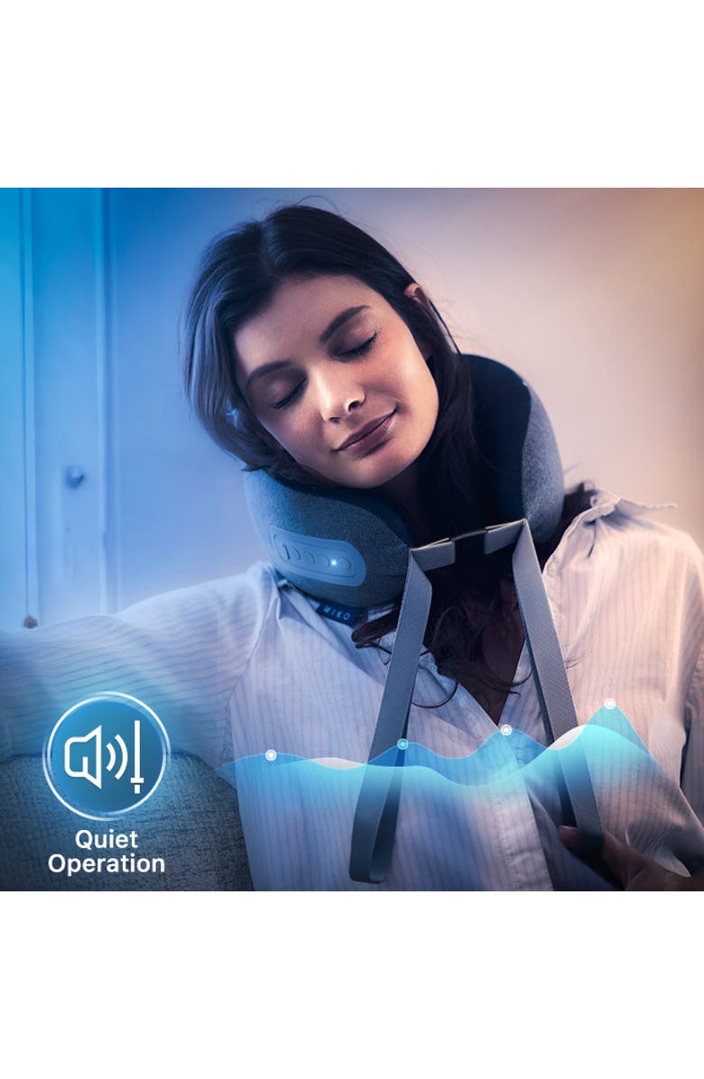 MIKO Snug Neck Massage Pillow with Heat, Alternate, color, Grey