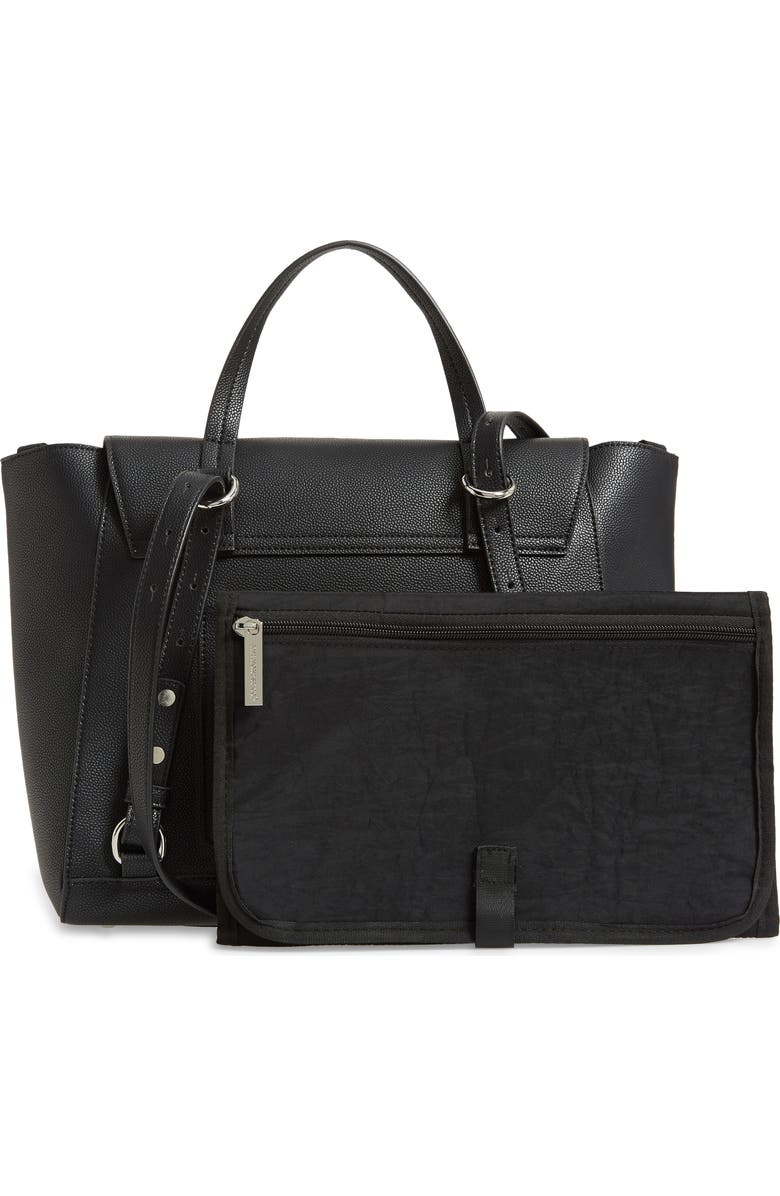 The Honest Company Convertible Faux Leather Diaper Tote, Alternate, color,