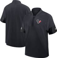 Nike Men's Nike Navy Houston Texans Sideline Short Sleeve Quarter-Zip Performance Coach Jacket