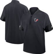 Nike Men's Nike Navy Houston Texans Sideline Short Sleeve Quarter-Zip Performance Coach Jacket