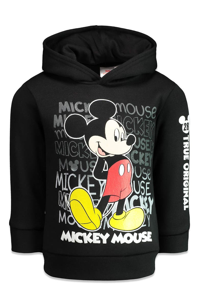 Disney Mickey Mouse Fleece Hoodie, Main, color, Mickey Mouse Black