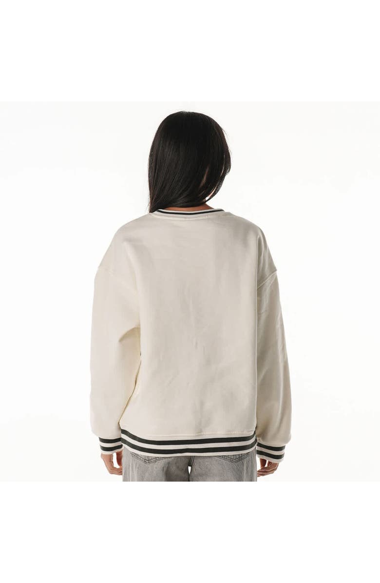 THE WILD COLLECTIVE Women's The Wild Collective Cream Green Bay Packers Oversized Vintage French Terry Sweatshirt, Alternate, color, Cream