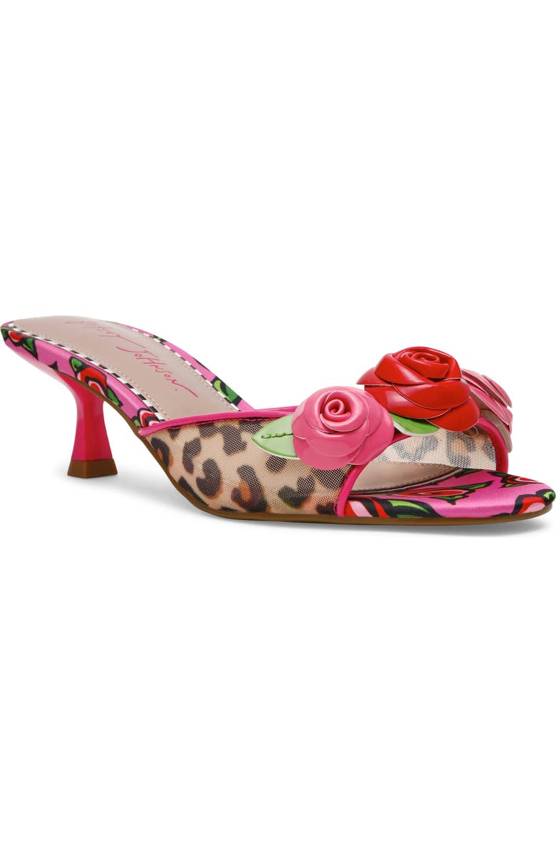 Betsey Johnson Lambert Flower Embellished Sandal, Main, color,