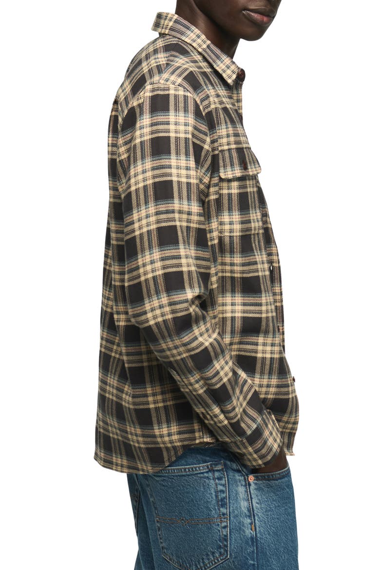 Humboldt Herringbone Button-Up Shirt, Alternate, color, BLACK MULTI PLAID