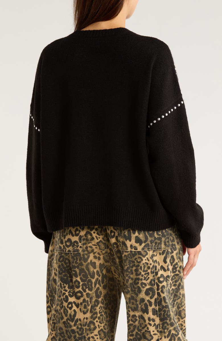 Vigoss Studded Shoulder Sweater, Alternate, color, 