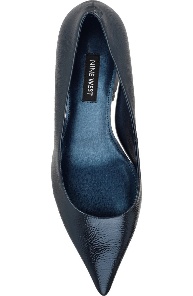 Nine West Sisko Pointed Toe Kitten Heel Pump, Alternate, color, Medium Blue