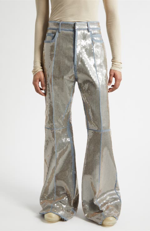 Temple Bolan Sequin Bootcut Jeans