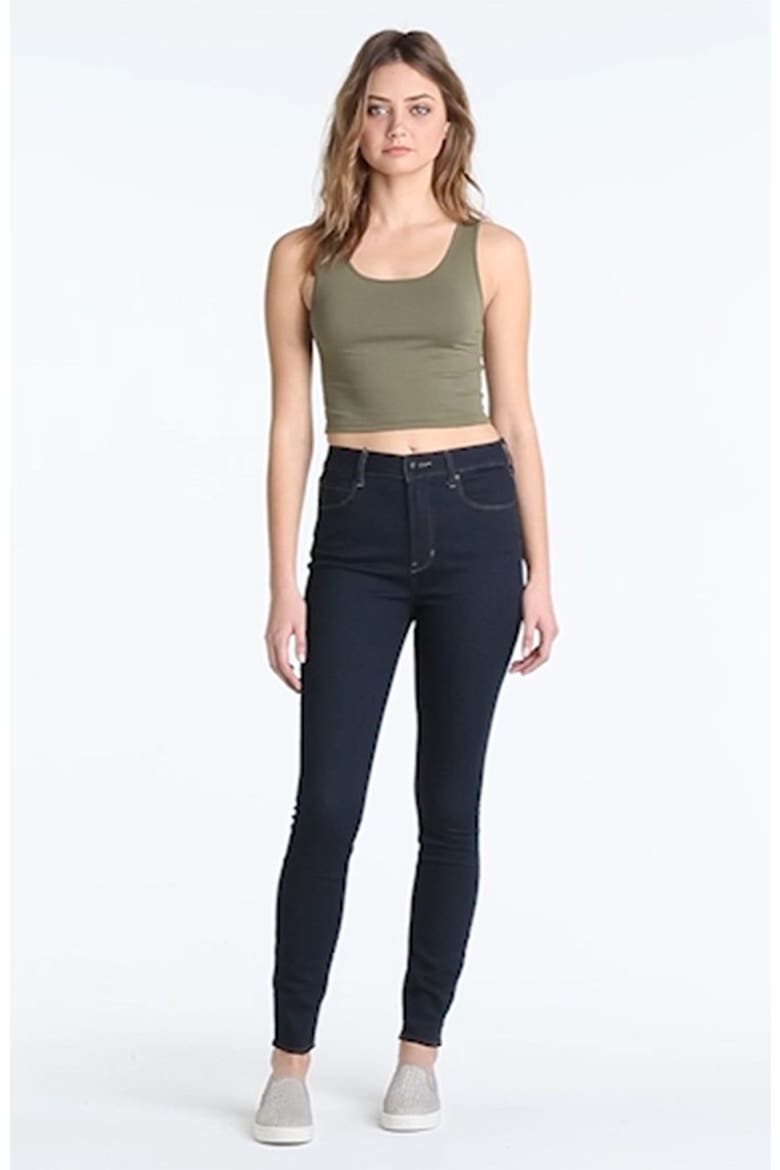 'Halley' High Waist Stretch Skinny Jeans, Alternate, color, BLUE