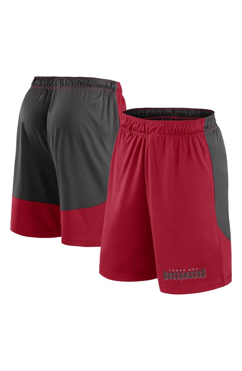 FANATICS Men's Fanatics Red/Pewter Tampa Bay Buccaneers Launch Shorts, Main, color,