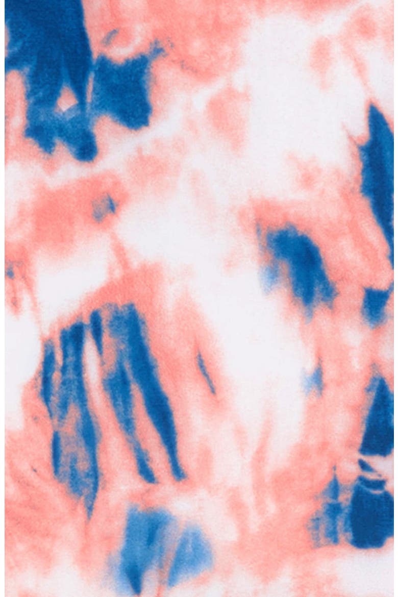 Cutout One-Piece Swimsuit, Alternate, color, CORAL DAHLIA SHIBORI