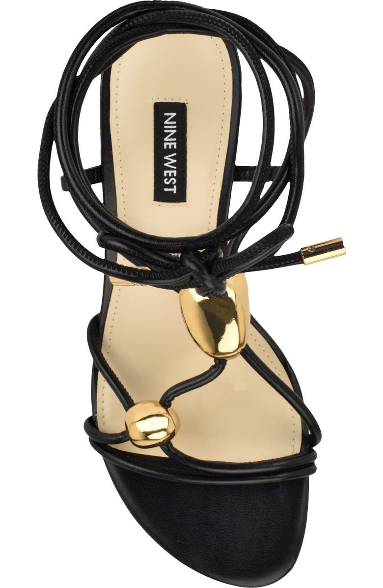 Nine West Greska Ankle Wrap Sandal, Alternate, color, Black