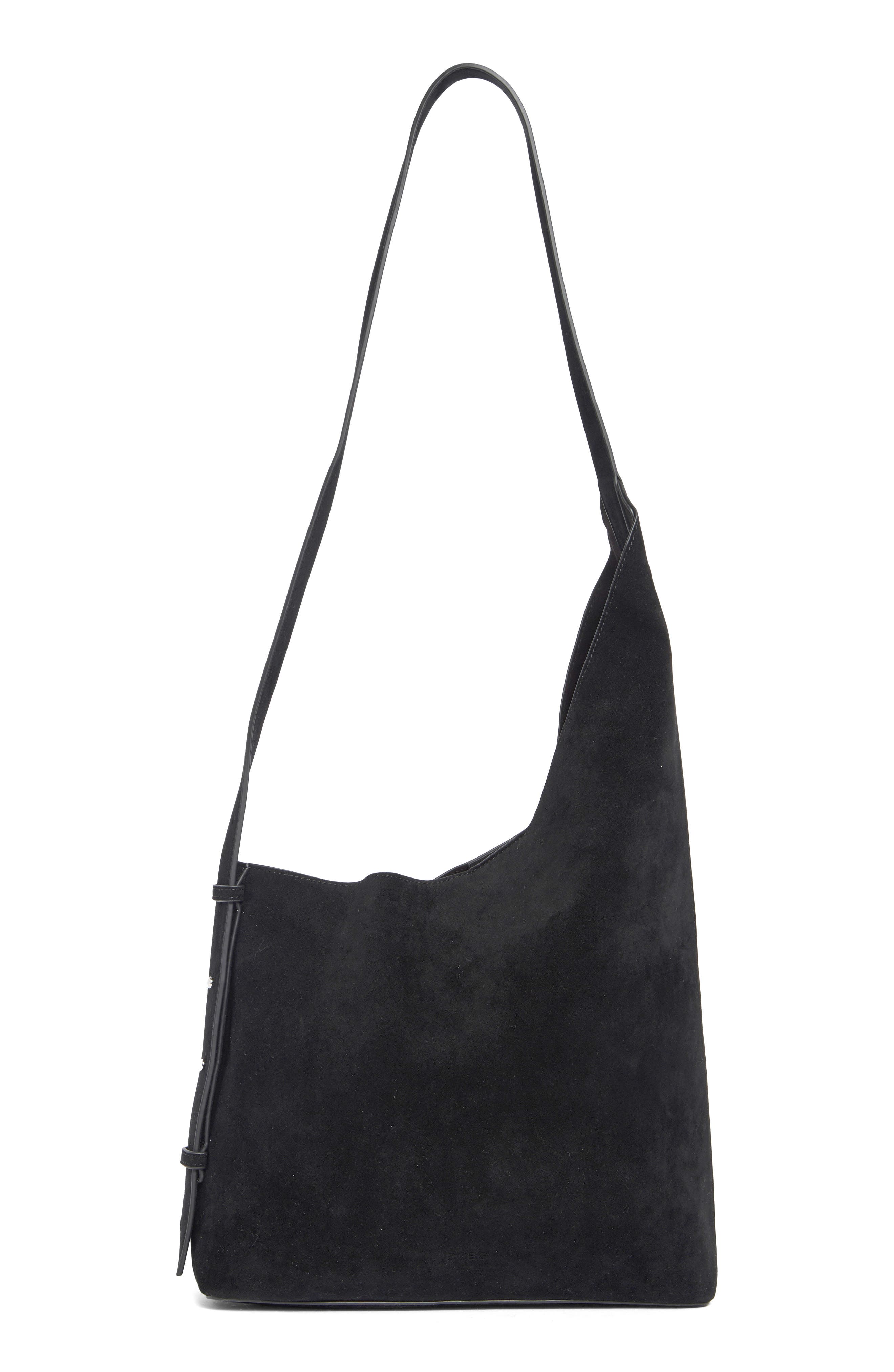 Asymmetric Faux Suede Hobo Bag