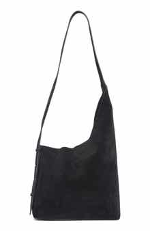 Asymmetric Faux Suede Hobo Bag