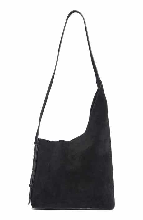 Asymmetric Faux Suede Hobo Bag