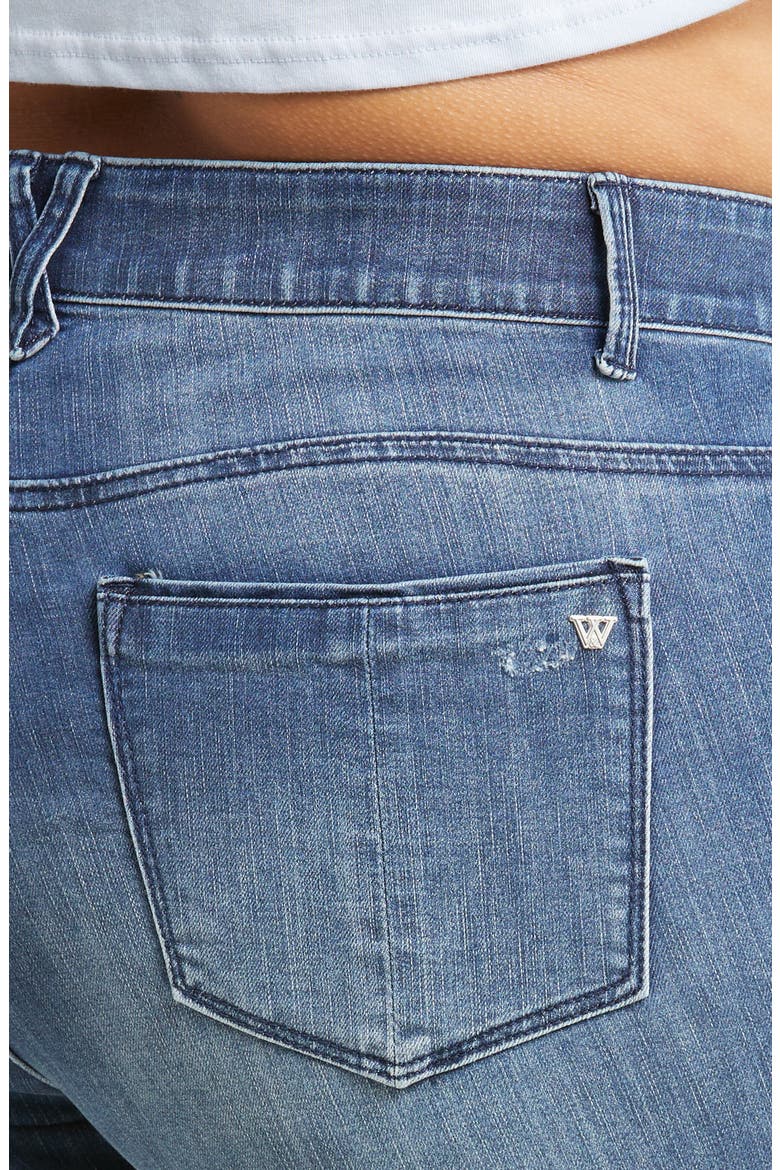 'Ab'Solution High Waist Denim Shorts (Nordstrom Exclusive), Alternate, color, BLUE ARTIS