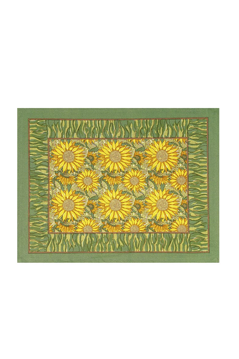 Sunflower Mats, Main, color, Yellow/Green 15" x 18"