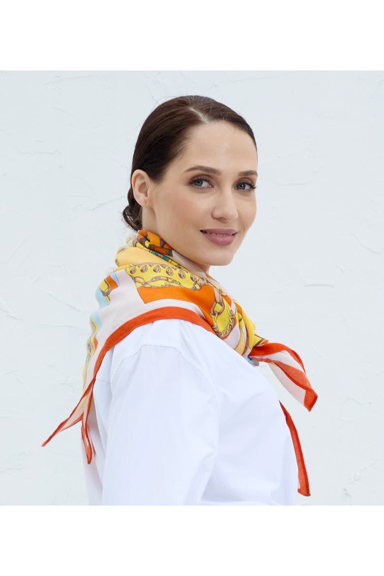 The Palermo Scarf, Alternate, color, Orange