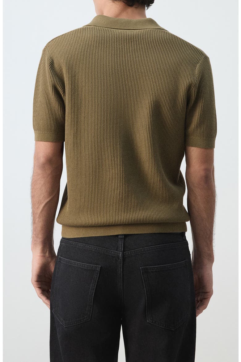 Cotton Piqué Polo, Alternate, color, KHAKI GREEN