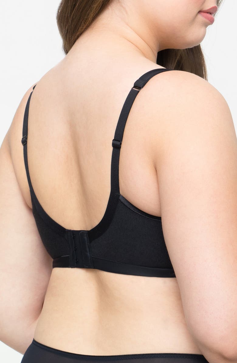 Curvy Couture Luxe Underwire Full Figure T-Shirt Bra, Alternate, color, Black