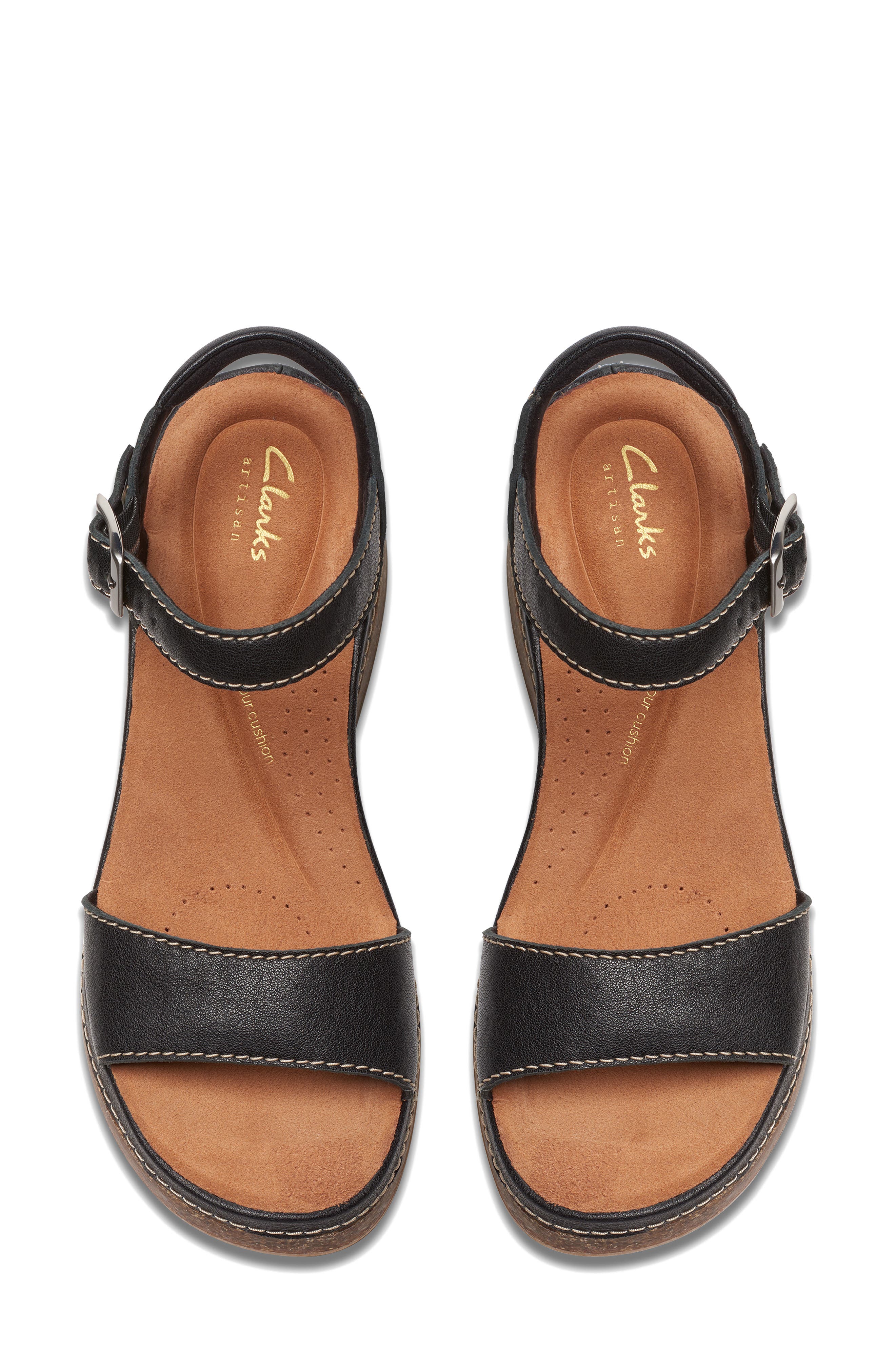 Clarks<sup>®</sup> Kassanda Lily Wedge Sandal, Alternate, color, 