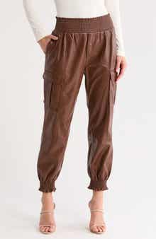 Jenning Lite Faux Leather Cargo Pants