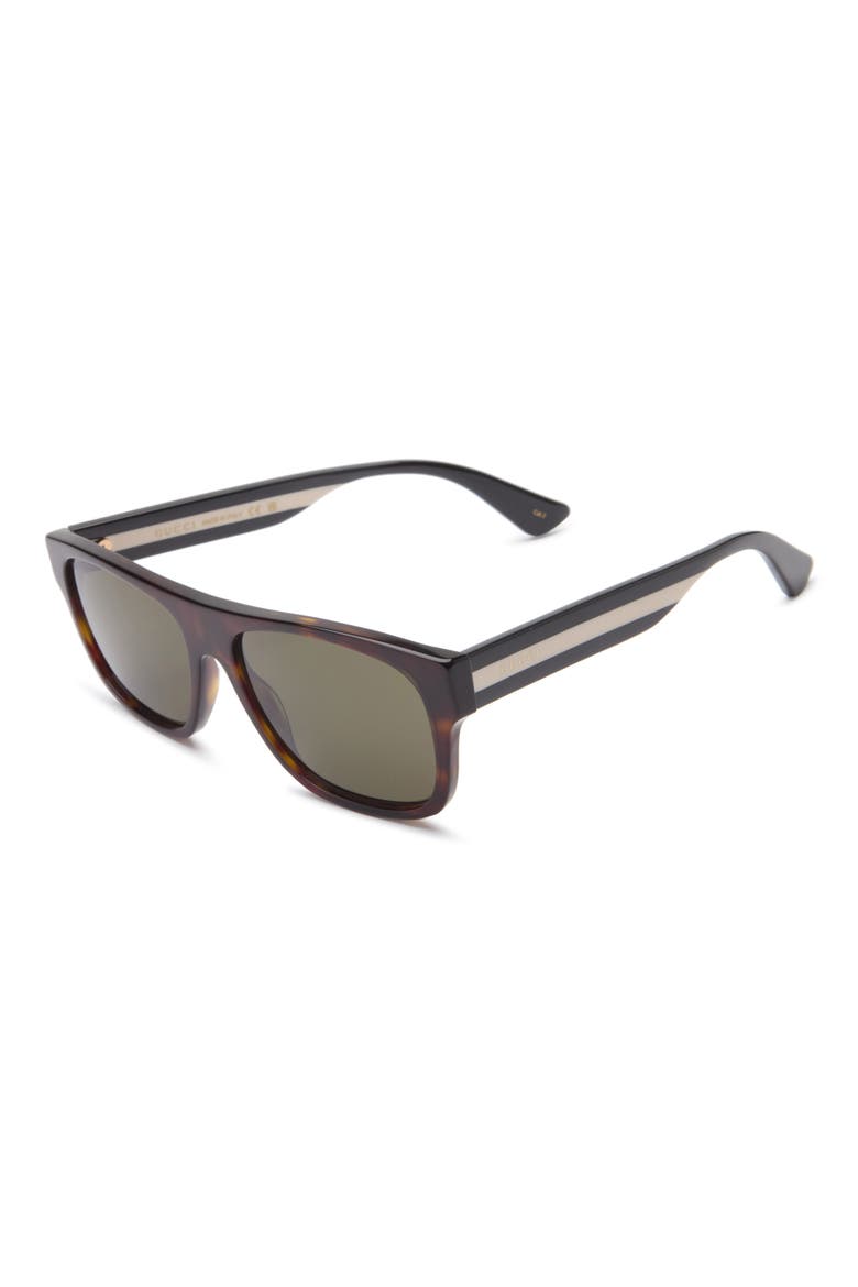 GG0341S 56mm Square Sunglasses, Alternate, color, HAVANA MULTICOLOR GREEN