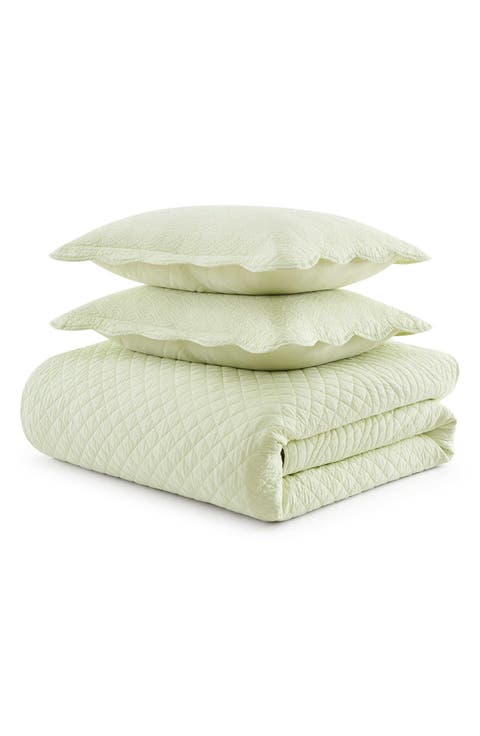 Vintage Scallop Cotton Percale Quilt