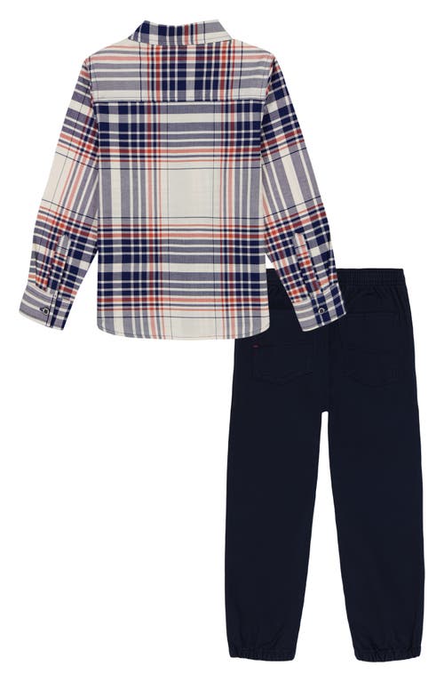 Tommy Hilfiger Kids' Woven Button-up & Pants Set In Multi