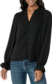 GIBSONLOOK Ruffle Sleeve Blouse