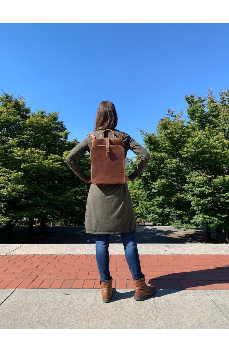STEEL HORSE LEATHER Sachi Leather Backpack | Small Women's Leather Backpack, Alternate, color, Brown