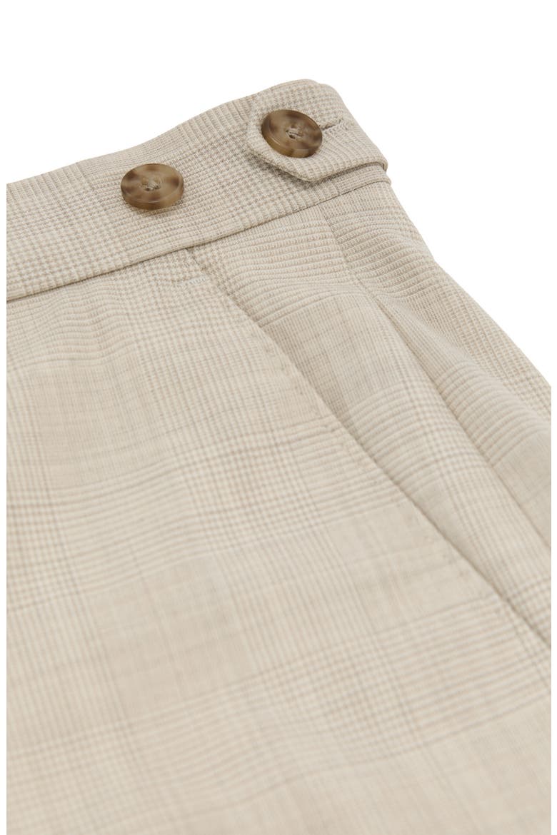Vita Check Wool Blend Pants, Alternate, color, OATMEAL