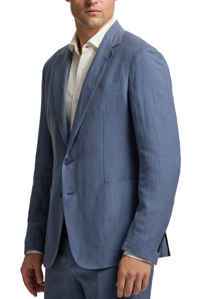 Single Breasted Silk & Linen Sport Coat, Alternate, color, VINTAGE INDIGO