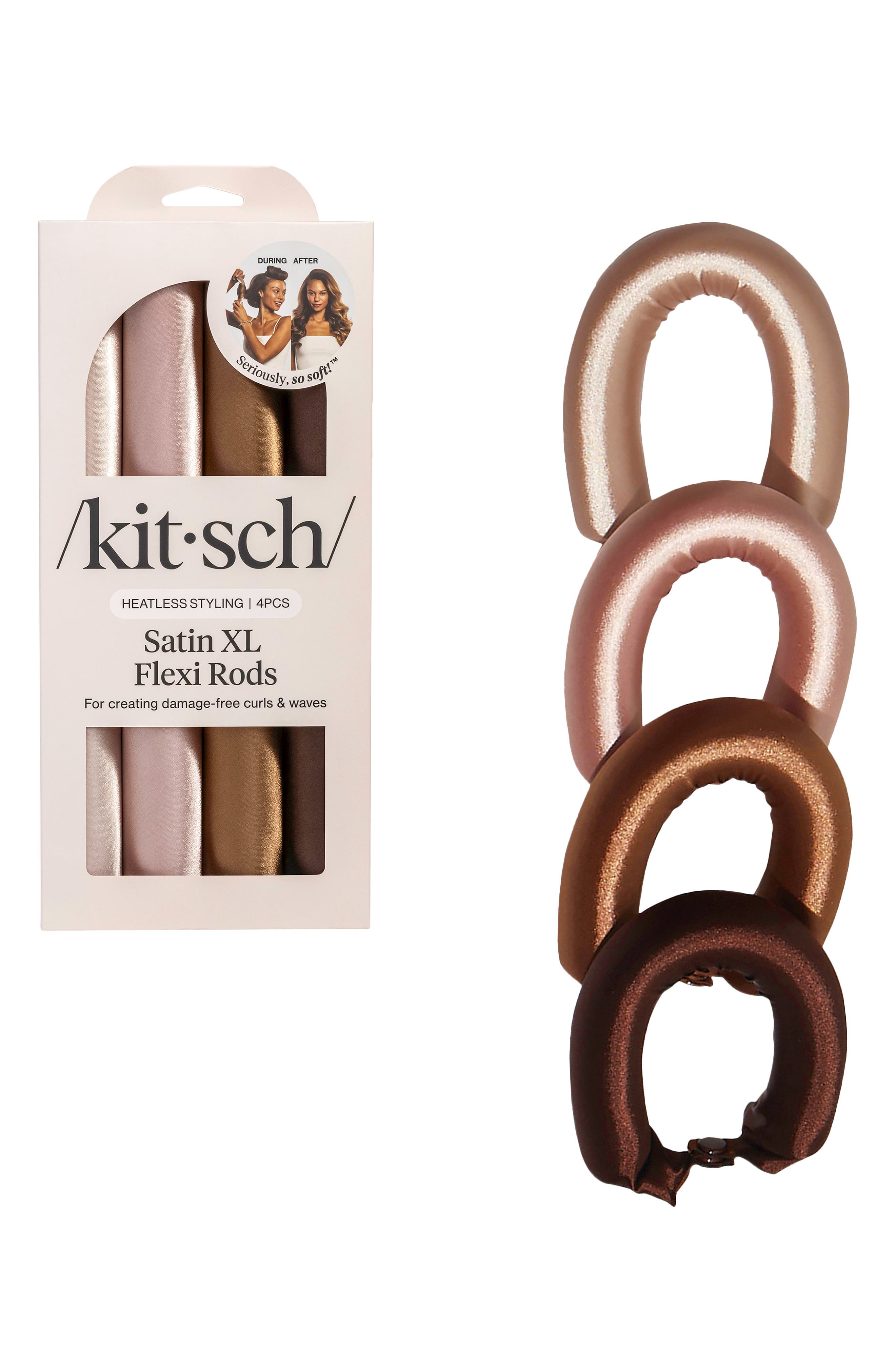 Kitsch 4-Piece Satin-Wrapped Jumbo Flexi Rods